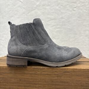 Sofft Bellis III Waterproof Gray Taupe Suede Chelsea Ankle Boots Size 7.5